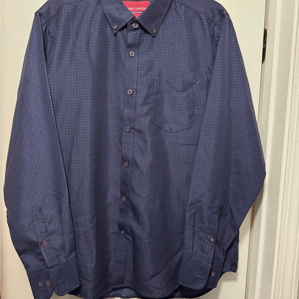Report Collection Blue Casual Button Down Shirt